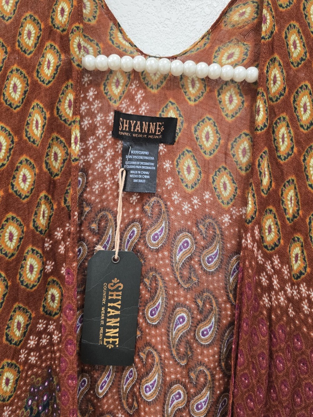 NWT Shyanne bohemian patchwork Print kimono OS - Picture 2 of 5